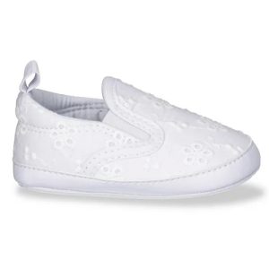 Carter’s Child Of Mine Baby Slip On Prewalk Shoes Eyelet – White