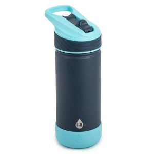 TAL Stainless Steel Rangler Straw Kids Water Bottle 18oz – Navy Blue