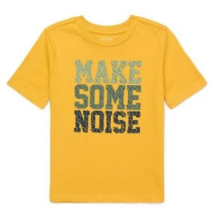 365 Kids Boys Graphic Tshirt With Short Sleeves – Yellow Noise