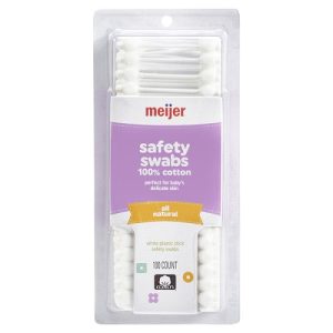 Meijer Baby Safety Cotton Swab -100 Count