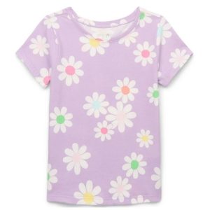 Garanimals Toddler Girls Short Sleeve Print T-shirt – Floral Lilac
