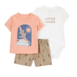 Carter’s Child of Mine Baby Boy Outfit Set, 3-Piece – Explorer